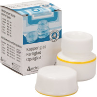 Kappengläser aus Simplex-Opalglas, 1 darab, mit gelbem Ring