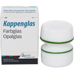 Kappengläser aus Simplex-Opalglas, 1 darab, mit grünem Ring