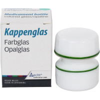 Kappengläser aus Simplex-Opalglas, 1 darab, mit grünem Ring