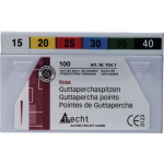 Guttaperchaspitzen rosa Sortiment 100 darab, ISO 015-040 Guttaperchaspitzen rosa Sortiment 100 darab, ISO 015-040