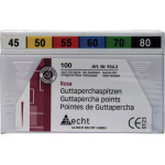 Guttaperchaspitzen rosa Sortiment 100 darab, ISO 045-080 Guttaperchaspitzen rosa Sortiment 100 darab, ISO 045-080