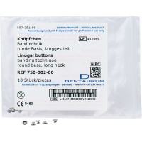 Bandtechnik, 10-es csomag, Knöpfchen runde Basis, langgestielt