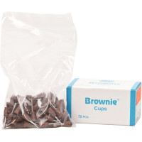 Silikonpolierer BROWNIE®, szilikon polírozó, (fém, amalgám) kehely, FG, 72 darab