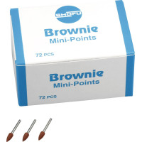 Silikonpolierer BROWNIE®, szilikon polírozó, (fém, amalgám) minicsúcs, FG, 72 darab