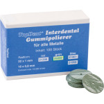 TOPDENT® Gummipolierer, 10 darab, grün, 22 x 1 mm, Rad, für NEM