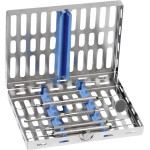 ALUMINIUM TRAY - 1 db, Kassette 18 x 14 cm, für 8 Instrumente, kék - PN182066-2