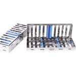 ALUMINIUM TRAY - 1 db, Kassette 18 x 7 cm, für 4 Instrumente - PN182069-2