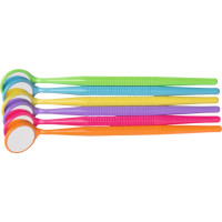 Crystal HD Mundspiegel Thin Grip - Packung 12 Stück sortiert leuchtend, Größe 5, Ø 24 mm - 50Z354-NEON