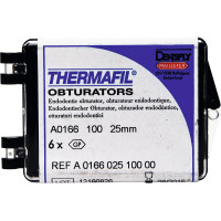 Thermafil (25 mm) (ISO 100), Obturator, ISO 100 röntgenopák, Guttapercha, műanyag, 25 mm, 6 darab