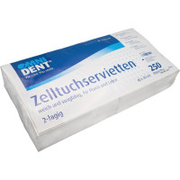 Zelltuchservietten - 250 darabos csomag, fehér, 40 x 40 cm, 2-lagig - 48357