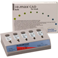 IPS e.max (CAD) (Sirona) (C 14) (Medium Opacity) (0), CAD/CAM-blokk (Kerámia), téglalap alakú, biokompatibilis, Üvegkerámia, 5 darab