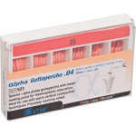 alpha Guttapercha (28 mm) (4 %) (ISO 25), Guttapercha-csúcs, ISO 25 rózsaszín, Guttapercha, 28 mm, 60 darab