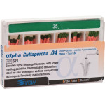 alpha Guttapercha (28 mm) (4 %) (ISO 35), Guttapercha-csúcs, ISO 35 rózsaszín, Guttapercha, 28 mm, 60 darab