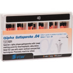 alpha Guttapercha (28 mm) (4 %) (ISO 40), Guttapercha-csúcs, ISO 40 rózsaszín, Guttapercha, 28 mm, 60 darab