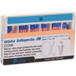 alpha Guttapercha (28 mm) (6 %) (ISO 30), Guttapercha-csúcs, ISO 30 rózsaszín, Guttapercha, 28 mm, 60 darab