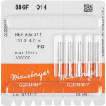 Diamanten 886, gyémántcsiszoló, piros, ISO 014, FG, 5 darab
