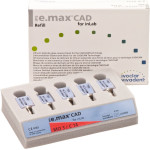IPS e.max (CAD) (Sirona) (C 14) (Medium Opacity) (3), CAD/CAM-blokk (Kerámia), téglalap alakú, biokompatibilis, Üvegkerámia, 5 darab