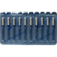 Idegtű (XXXF), Fogantyú - műanyag sterilen csomagolva, fehér, Nemesacél, 21 mm, 10 darab