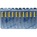 Idegtű (XXF), Fogantyú - műanyag sterilen csomagolva, sárga, Nemesacél, 21 mm, 10 darab