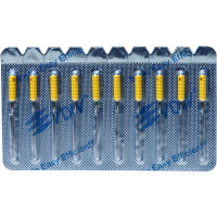 Idegtű (XXF), Fogantyú - műanyag sterilen csomagolva, sárga, Nemesacél, 21 mm, 10 darab