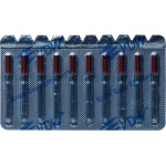 Idegtű (XF), Fogantyú - műanyag sterilen csomagolva, piros, Nemesacél, 21 mm, 10 darab