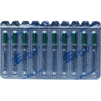 Idegtű (M), Fogantyú - műanyag sterilen csomagolva, zöld, Nemesacél, 21 mm, 10 darab