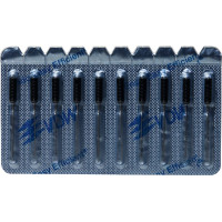 Idegtű (C), Fogantyú - műanyag sterilen csomagolva, fekete, Nemesacél, 21 mm, 10 darab