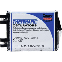 Thermafil (25 mm) (ISO 30), Obturator, ISO 30 röntgenopák, Guttapercha, műanyag, 25 mm, 6 darab