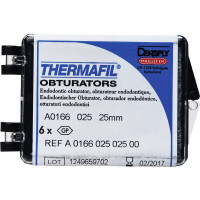 Thermafil (25 mm) (ISO 25), Obturator, ISO 25 röntgenopák, Guttapercha, műanyag, 25 mm, 6 darab