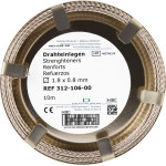 Drahteinlagen Rolle 10 m verseilt, flach gewalzt, Ø 1,80 x 0,80 mm