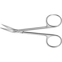Feine Scheren - 1 db, BC117R, 110 mm, Seitwärts gebogen, geeignet zur Nahtentfernung - BC117R Feine Scheren - 1 db, BC117R, 110 mm, Seitwärts gebogen, geeignet zur Nahtentfernung - BC117R