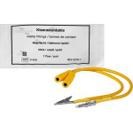 Klemmkontakte für Impulsfixator - Packung 2 Stück inklusive Kabel, gelb, abgeflacht, klein - 6379.1
