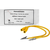 Klemmkontakte für Impulsfixator - Packung 2 Stück inklusive Kabel, gelb, abgeflacht, klein - 6379.1