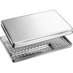 Norm-Tray Edelstahl - csomag Ungelochter Deckel, gelochter Boden, Instrumententräger, 3031 - 3031 Norm-Tray Edelstahl - csomag Ungelochter Deckel, gelochter Boden, Instrumententräger, 3031 - 3031
