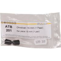 Ohroliven - Packung 2 Stück schwarz, alte Ausführung, 15 mm, für ATB - ATB 201