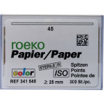 Color (ISO 45), Papírcsúcs, ISO 45 sterilen csomagolva, fehér, Papír, 300 darab