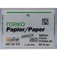 Color (ISO 70), Papírcsúcs, ISO 70 sterilen csomagolva, világoszöld, Papír, 300 darab