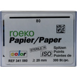 Color (ISO 80), Papírcsúcs, ISO 80 sterilen csomagolva, kék, Papír, 300 darab