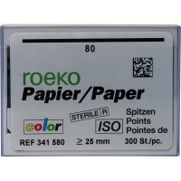 Color (ISO 80), Papírcsúcs, ISO 80 sterilen csomagolva, kék, Papír, 300 darab