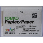 Color (ISO 15), Papírcsúcs, ISO 15 sterilen csomagolva, fehér, Papír, 500 darab