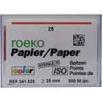 Color (ISO 25), Papírcsúcs, ISO 25 sterilen csomagolva, világospiros, Papír, 500 darab