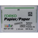 Color (ISO 35), Papírcsúcs, ISO 35 sterilen csomagolva, világoszöld, Papír, 500 darab