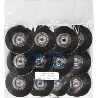 Schmalbürste, polírozó kefe, alu-közép, sörte fekete, len, Ø 48 mm, 12 darab