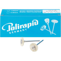Miniaturbürste, polírozó korong/kefe, sörte fehér, Ø 19 mm, 12 darab