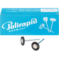 Miniaturbürste, polírozó korong/kefe, sörte fekete, Ø 19 mm, 12 darab
