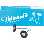 Miniaturbürste, polírozó korong/kefe, sörte fekete, Ø 23 mm, 12 darab
