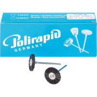 Miniaturbürste, polírozó korong/kefe, sörte fekete, Ø 23 mm, 12 darab