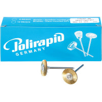 Drótkefe (ISO 210), Kézidarab (HP, Ø 2,35 mm, ISO 104) ISO 210 Korong, ISO-Forma 371, Réz, 80 µm (0,08 mm), 6 darab