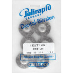 Miniaturbürste Packung 6 Bürsten, Roßhaar, Ø 21 mm, unmontiert
