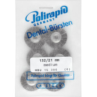 Miniaturbürste Packung 6 Bürsten, Roßhaar, Ø 21 mm, unmontiert